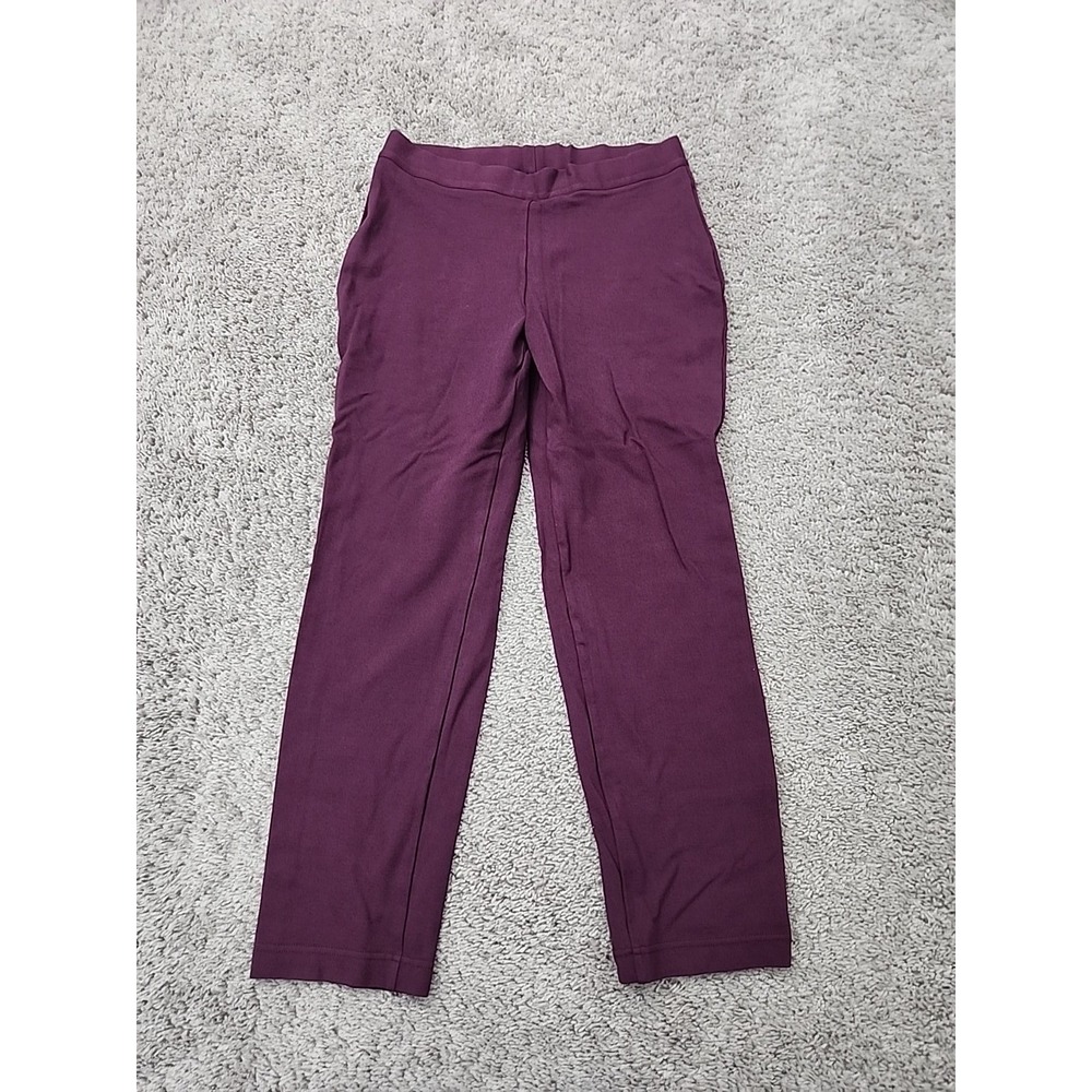 Allison Daley Pull On Pants Womens PS Red Straight Ankle Comfort Fit Petite